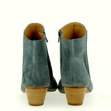 Stivaletto in camoscio color jeans