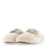 white sheepskin clogs | 38 |