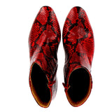 Stivaletto snake rosso