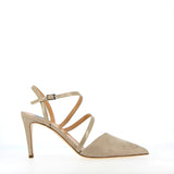 Sling back in Taupe Grey