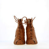 Leather nappa sandal with laces and heel | 39 | 41 |