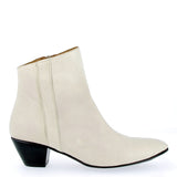 Stivaletto con zip nappa bianco