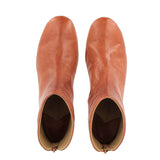 Stivaletto in pelle cuoio pesca