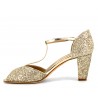 Sandalo open-toe Butterfly tacco medio platino