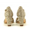 Sandalo open-toe Butterfly tacco medio platino