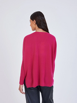 Maglione in cashmere framboise