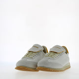 Sneaker allacciata in morbida pelle bianca