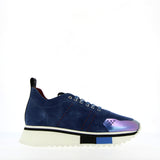 Denim suede sneaker with superflex sole
