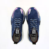 Denim suede sneaker with superflex sole