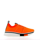 Fluo orange elastic texture sneaker with superflex sole