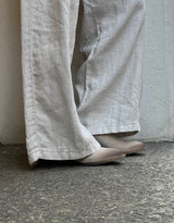 Sabot scamosciato beige lavorazione vintage