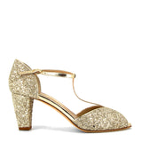 Sandalo open-toe Butterfly tacco medio platino