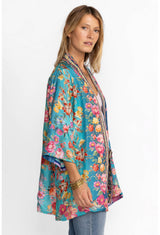 KIMONO DOUBLE IN STAMPA FIORATA