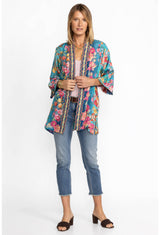 KIMONO DOUBLE IN STAMPA FIORATA