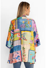 KIMONO DOUBLE IN STAMPA FIORATA