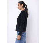 Girocollo in cashmere Ayala nero