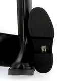 High Chelsea boot in black leather