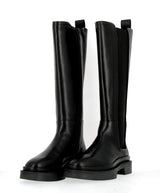 High Chelsea boot in black leather