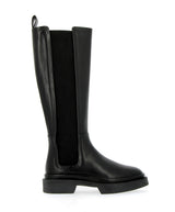 High Chelsea boot in black leather
