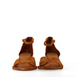 Deconstructed sandal in leather suede with strap