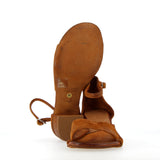 Deconstructed sandal in leather suede with strap
