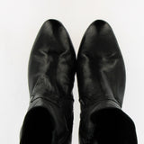 Stivaletto gambale alto in morbida pelle nera