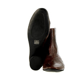 Stivaletto in morbida pelle naplack espresso