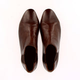 Low Chelsea boot in soft dark brown leather