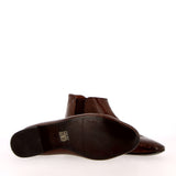 Low Chelsea boot in soft dark brown leather