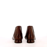 Low Chelsea boot in soft dark brown leather