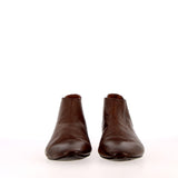 Low Chelsea boot in soft dark brown leather