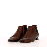 Low Chelsea boot in soft dark brown leather