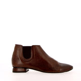 Low Chelsea boot in soft dark brown leather