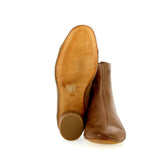 Soft mink leather ankle boot