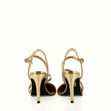 Gold Leather Slingback