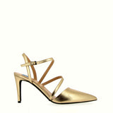 Gold Leather Slingback