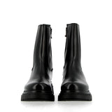 Stivaletto Chelsea alto in vitello nero con cerniera