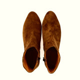 Ankle boot in soft walnut suede