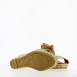 Espadrillas a sandalo in pelle scamosciata verde