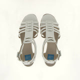 Sandalo Gladiator su tacco in nappa Bianco