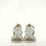 Sandalo Gladiator su tacco in nappa Bianco