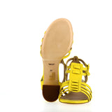 Yellow tassel gladiator sandal