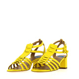 Yellow tassel gladiator sandal