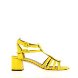 Yellow tassel gladiator sandal