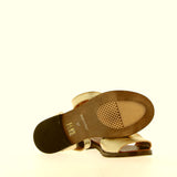 Platinum leather flat sandal