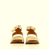 Platinum leather flat sandal