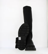 Stivale vegan stretch nero con zip