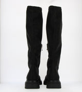 Stivale vegan stretch nero con zip