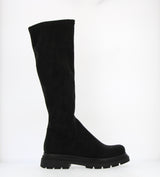 Stivale vegan stretch nero con zip