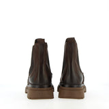 Stivaletto Chelsea in vitello marrone castagna